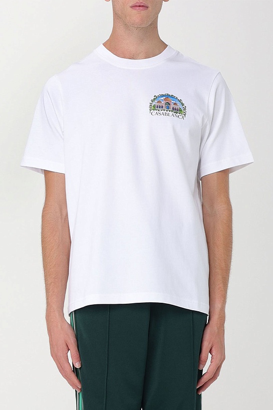 Белая оверсайз футболка Casablanca Vue De Damas