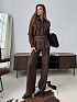 Женский костюм Loro Piana premium коричневого цвета
