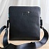 Кожаная чёрная сумка-планшет Montblanc 27x26 см
