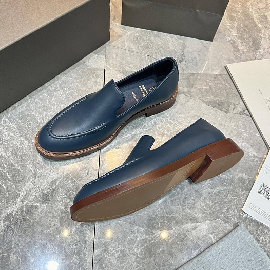 Кожаные лоферы Brunello Cucinelli - Navy   