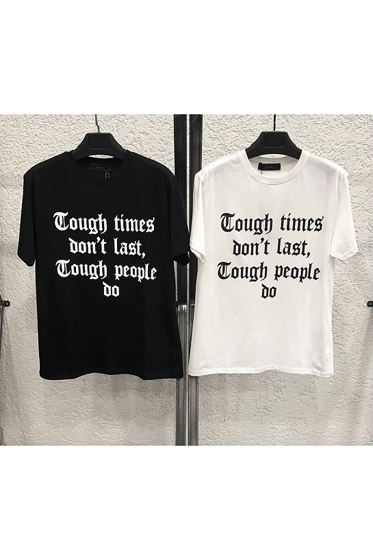 Оверсайз футболка Amiri "Tough Times" - White