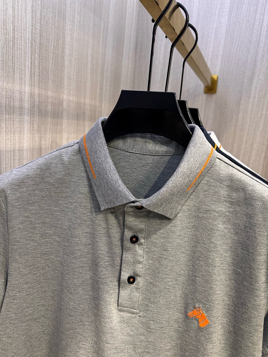 Мужское поло Hermes Premium - Grey