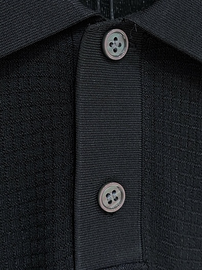 Мужское чёрное поло Kiton premium   
