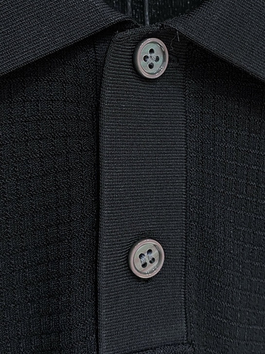 Мужское чёрное поло Kiton premium