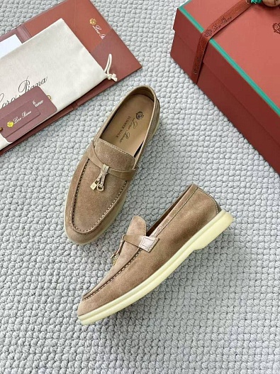 Женские лоферы Loro Piana Summer Charms Walk premium - Beige   