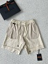 Льняные шорты бежевого цвета Zegna premium
