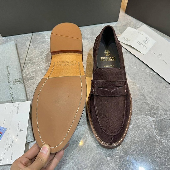 Мужские замшевые лоферы Brunello Cucinelli Premium