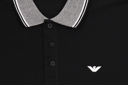 Мужское поло Emporio Armani голубого цвета