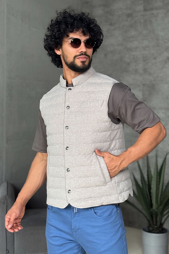 Мужской бежевый жилет Loro Piana