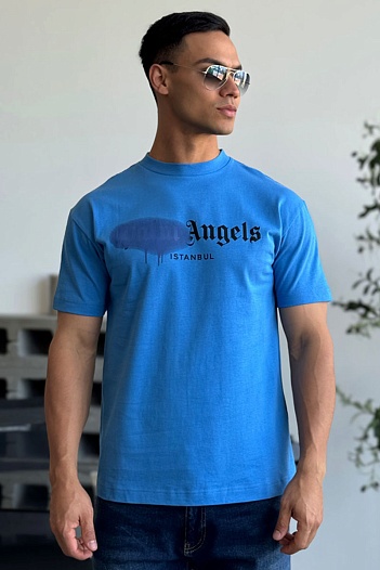 Оверсайз футболка Palm Angels Istanbul - Blue   