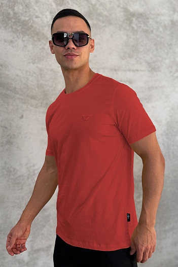 Рыжая мужская футболка Emporio Armani 7   