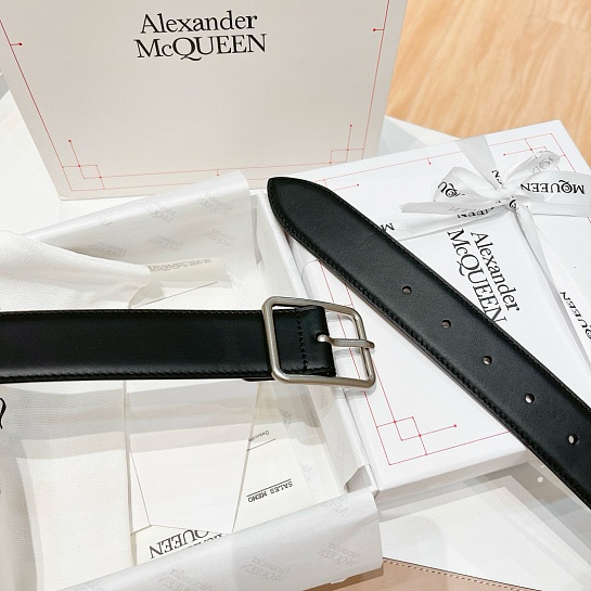 Кожаный ремень Alexander McQueen Premium (ширина 3.5 см)