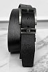 Мужской кожаный ремень Calvin Klein чёрного цвета