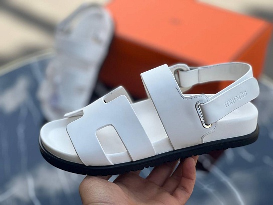 Женские сандалии Hermes Chypre - White