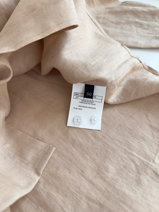 Льняная рубашка Polo Ralph Lauren pony-embroidered - Beige