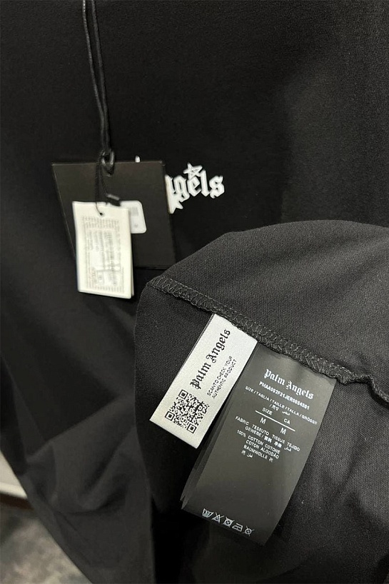 Тёмно-синяя оверсайз футболка Palm Angels "Stars"