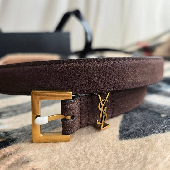 Замшевый ремень Yves Saint Laurent