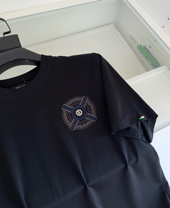 Чёрная футболка Stefano Ricci Premium 