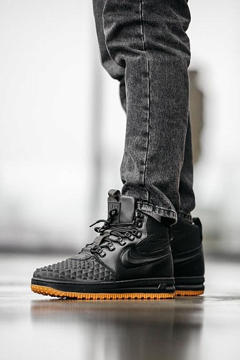 Кроссовки с мехом Nike Lunar Force 1 Duckboot - Back / Gum   
