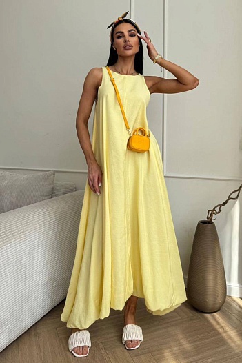 Женское жёлтое платье MIU MIU    