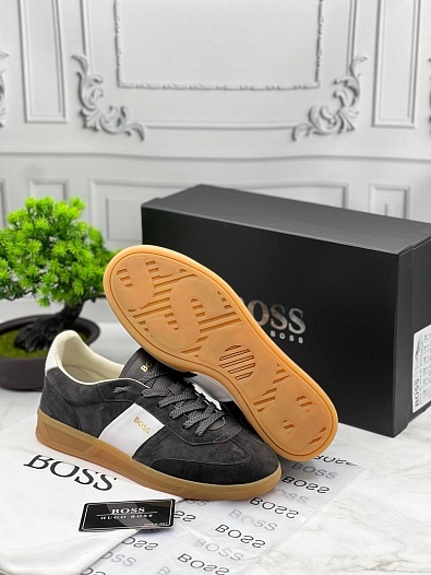 Замшевые кроссовки Hugo Boss Brandon Tenn - Black   