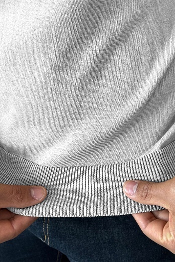 Мужская кофта Tommy Hilfiger светло-серого цвета logo-embroidered   