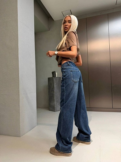 Женские синие джинсы Loro Piana premium   