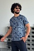 Синяя футболка с узором пейсли Etro Premium