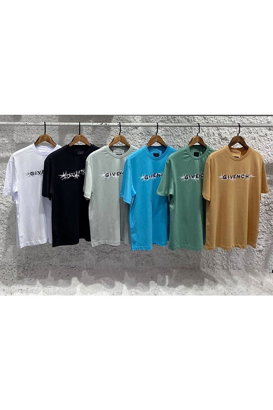 Чёрная оверсайз футболка Givenchy Barbed Wire-print