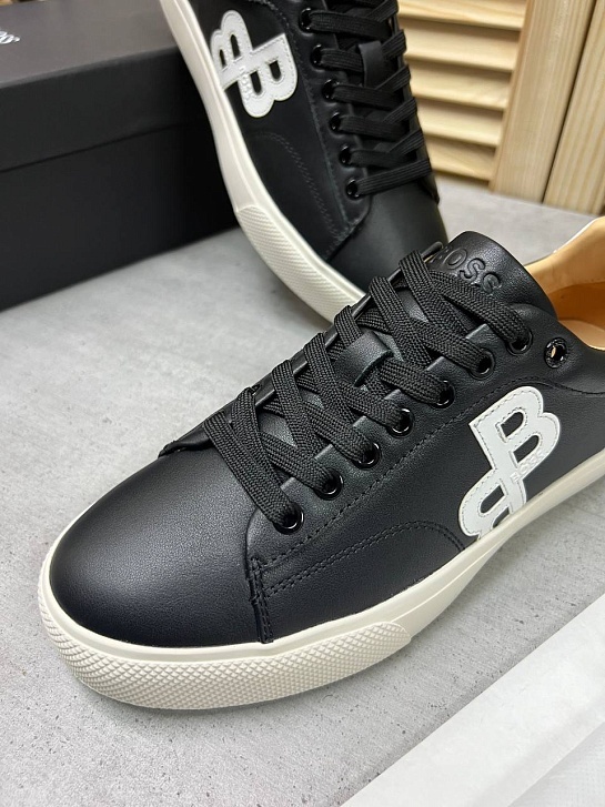 Кожаные кроссовки Hugo Boss Aiden - Black