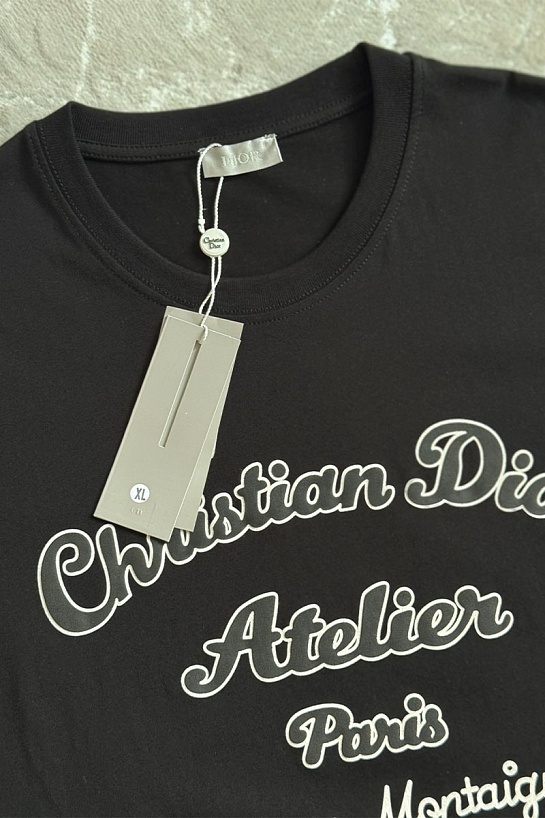 Чёрная мужская футболка Christian Dior Atelier