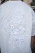 Белая оверсайз футболка Chrome Hearts Premium