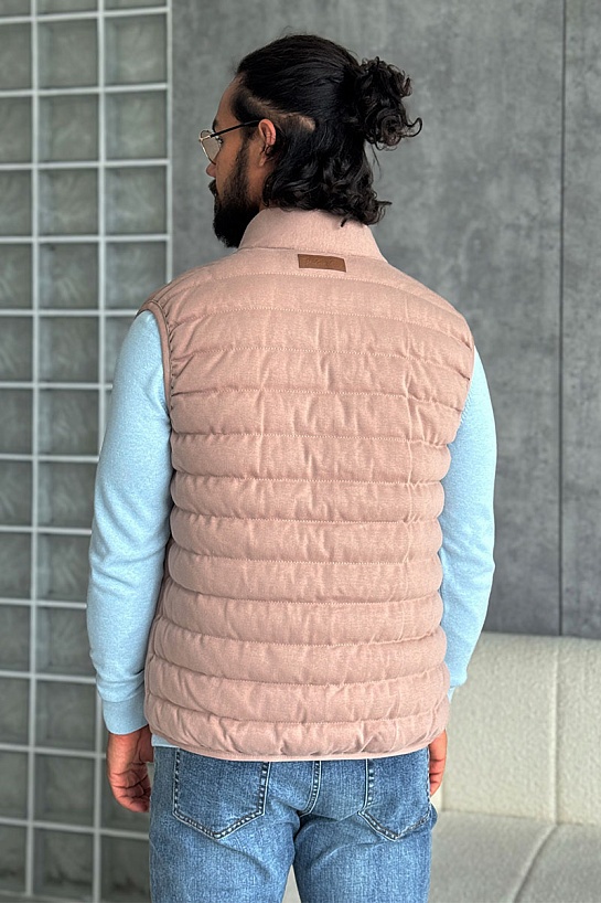 Бежевый двусторонний жилет Loro Piana