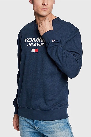 Синий свитшот Tommy Hilfiger logo-print   