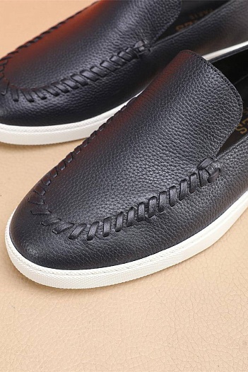 Мужские кожаные лоферы Hermes Julian - Navy   