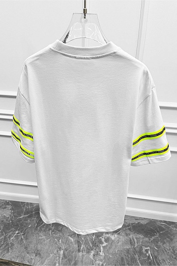 Оверсайз футболка Balenciaga reflective tape - White   