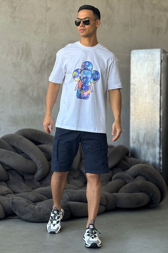 Оверсайз футболка Louis Vuitton белого цвета