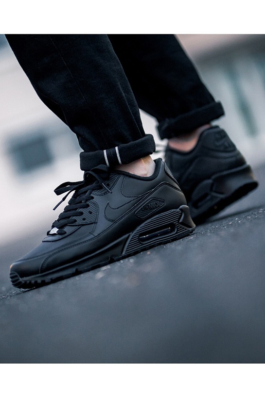 Кроссовки Nike Air Max 90 Leather - Triple Black
