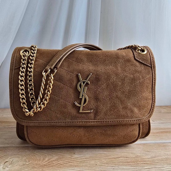 Замшевая сумка Yves Saint Laurent 28x19 см