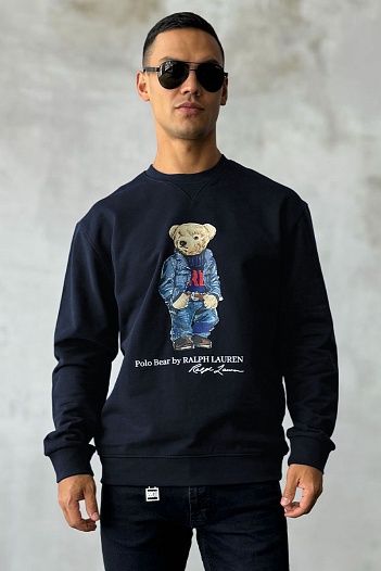 Тёмно-синий свитшот Polo Ralph Lauren "Bear"   