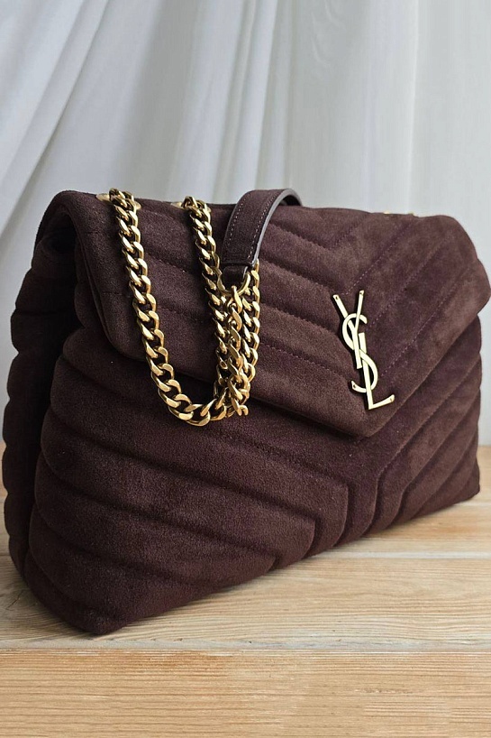 Замшевая сумка Yves Saint Laurent 32x23 см