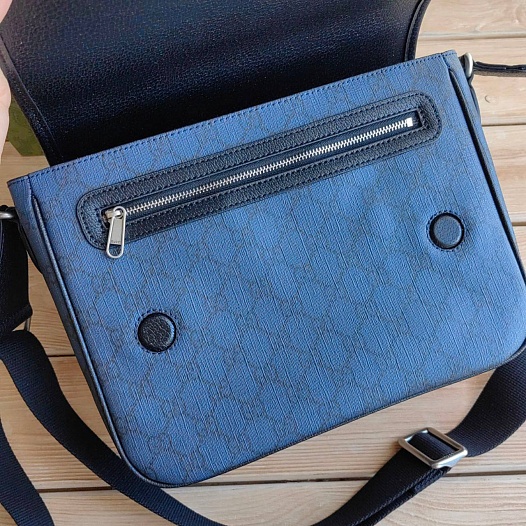 Мужская кожаная сумка-мессенджер Gucci Ophidia 25x20 см   