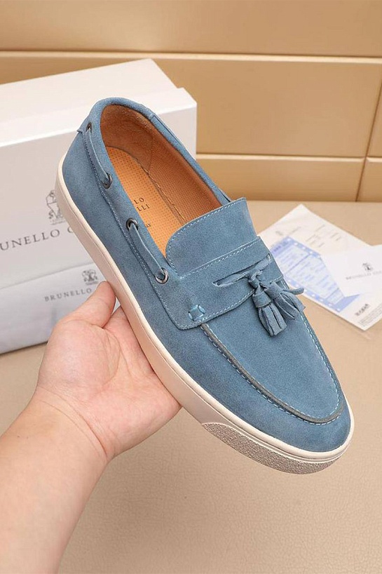 Мужские замшевые лоферы Brunello Cucinelli