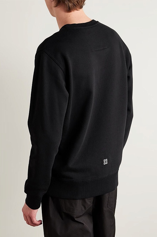 Чёрный свитшот Givenchy College logo-embroidered