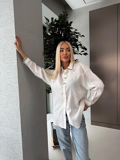 Женская белая рубашка Valentino premium   