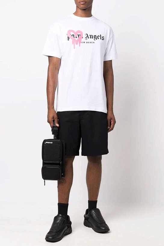 Оверсайз футболка Palm Angels Heart Sprayed Palm Beach