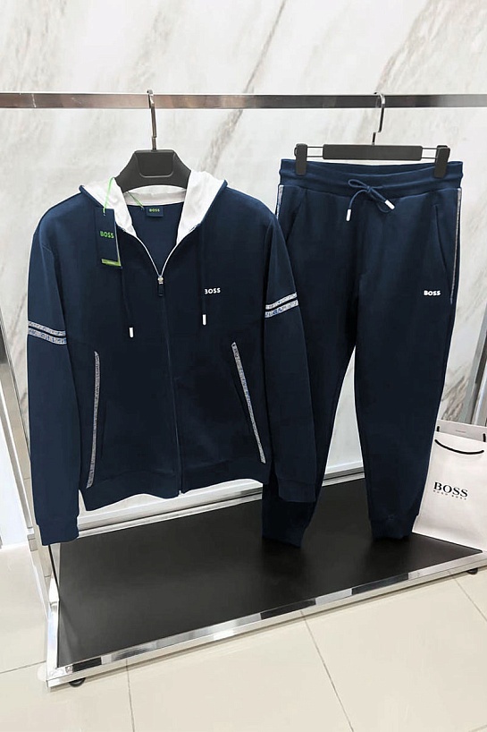 Тёмно-синие спортивные штаны Hugo Boss