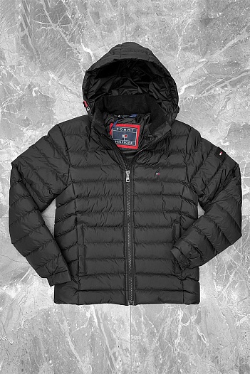 Мужская чёрная куртка Tommy Hilfiger   