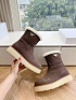 Женские замшевые ботинки с мехом Prada Suede Premium