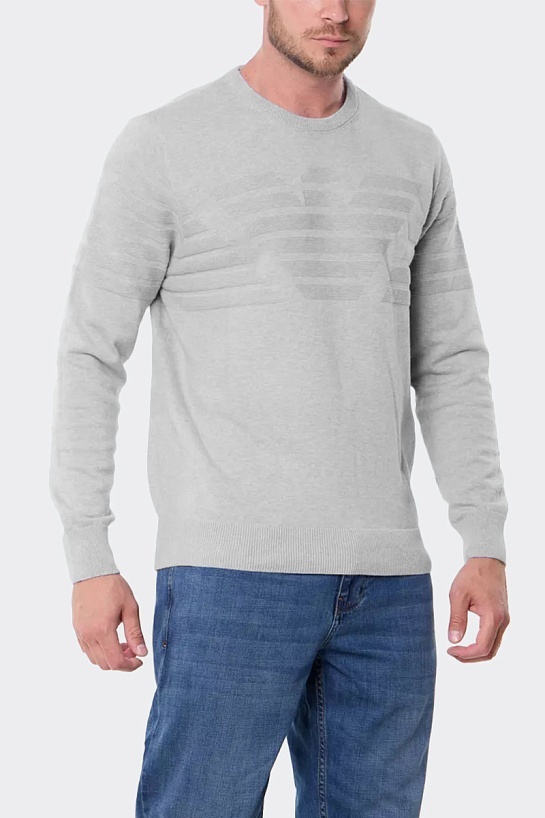Мужской серый джемпер Emporio Armani